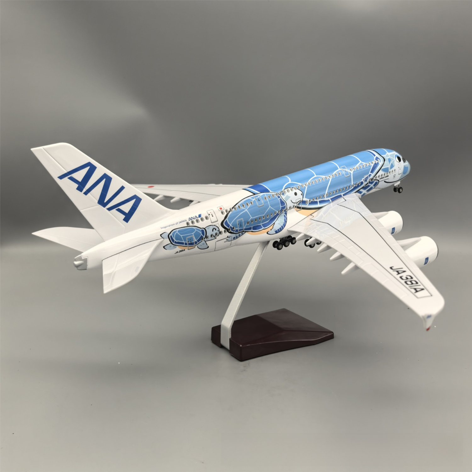 A380 ANA BLUE TURTLE - SCALE 1/160 - 47CM - 18,5 IN - AIRPLANE MODEL