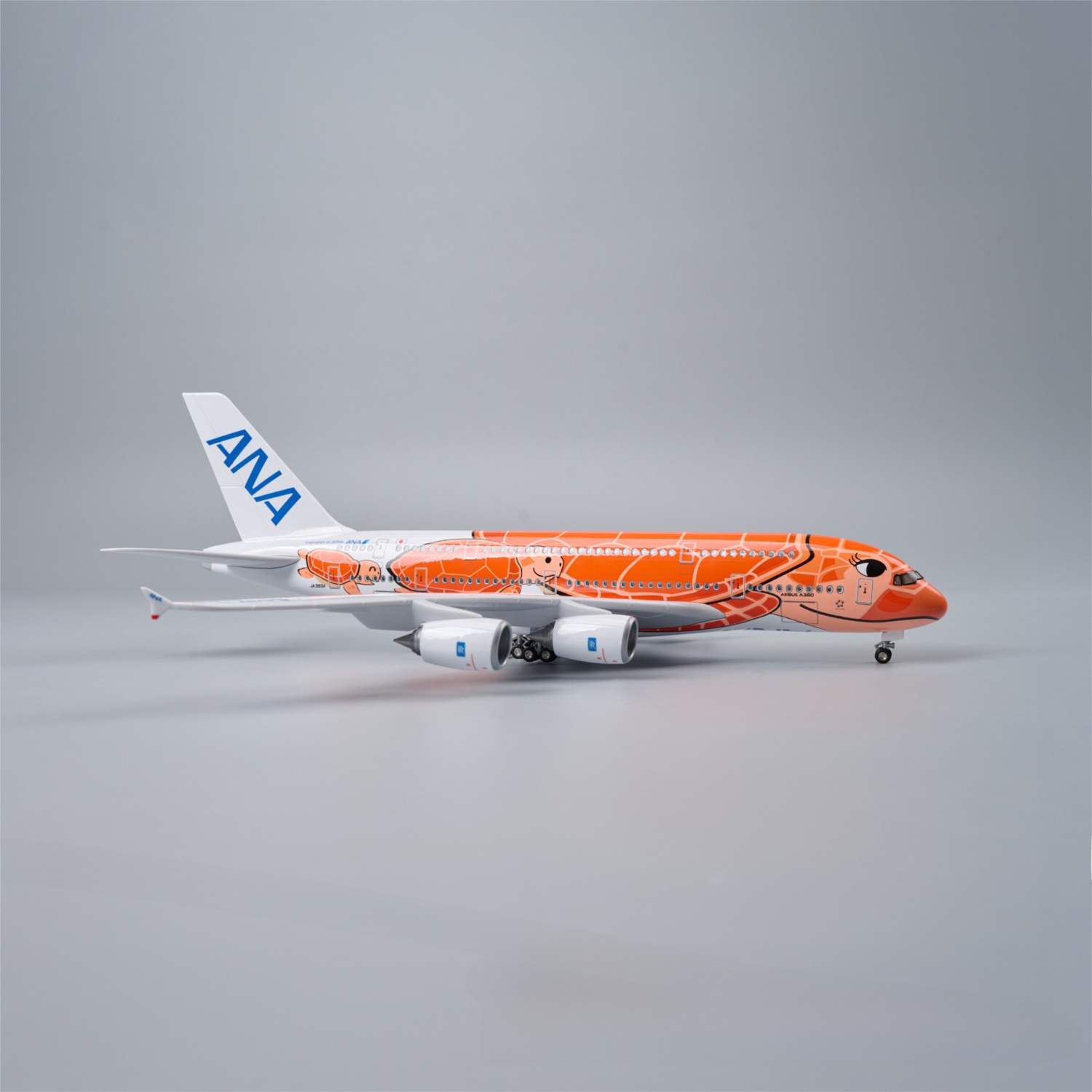 A380 ANA ORANGE TURTLE - SCALE 1/160 - 47CM - 18,5 IN - AIRPLANE MODEL