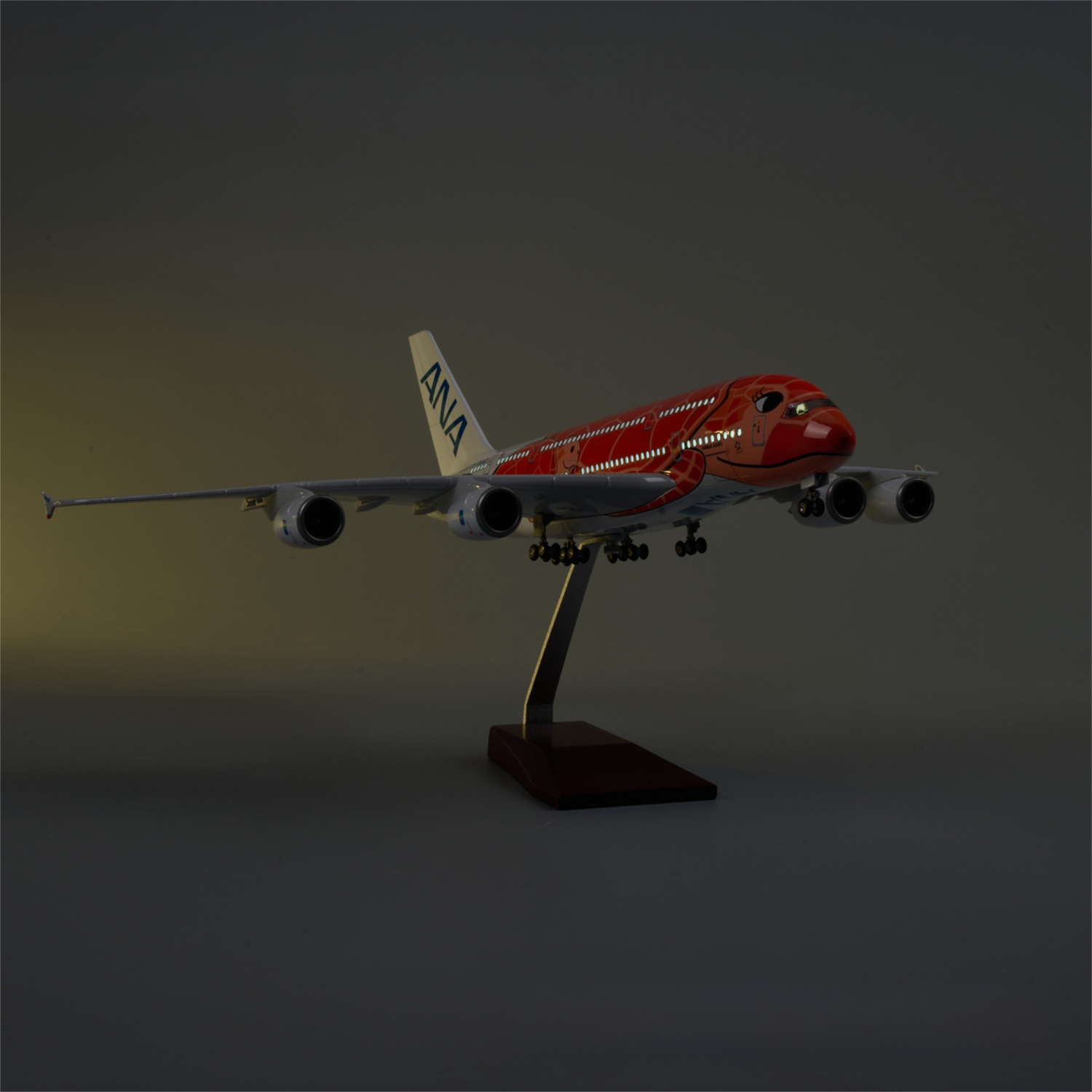 A380 ANA ORANGE TURTLE - SCALE 1/160 - 47CM - 18,5 IN - AIRPLANE MODEL