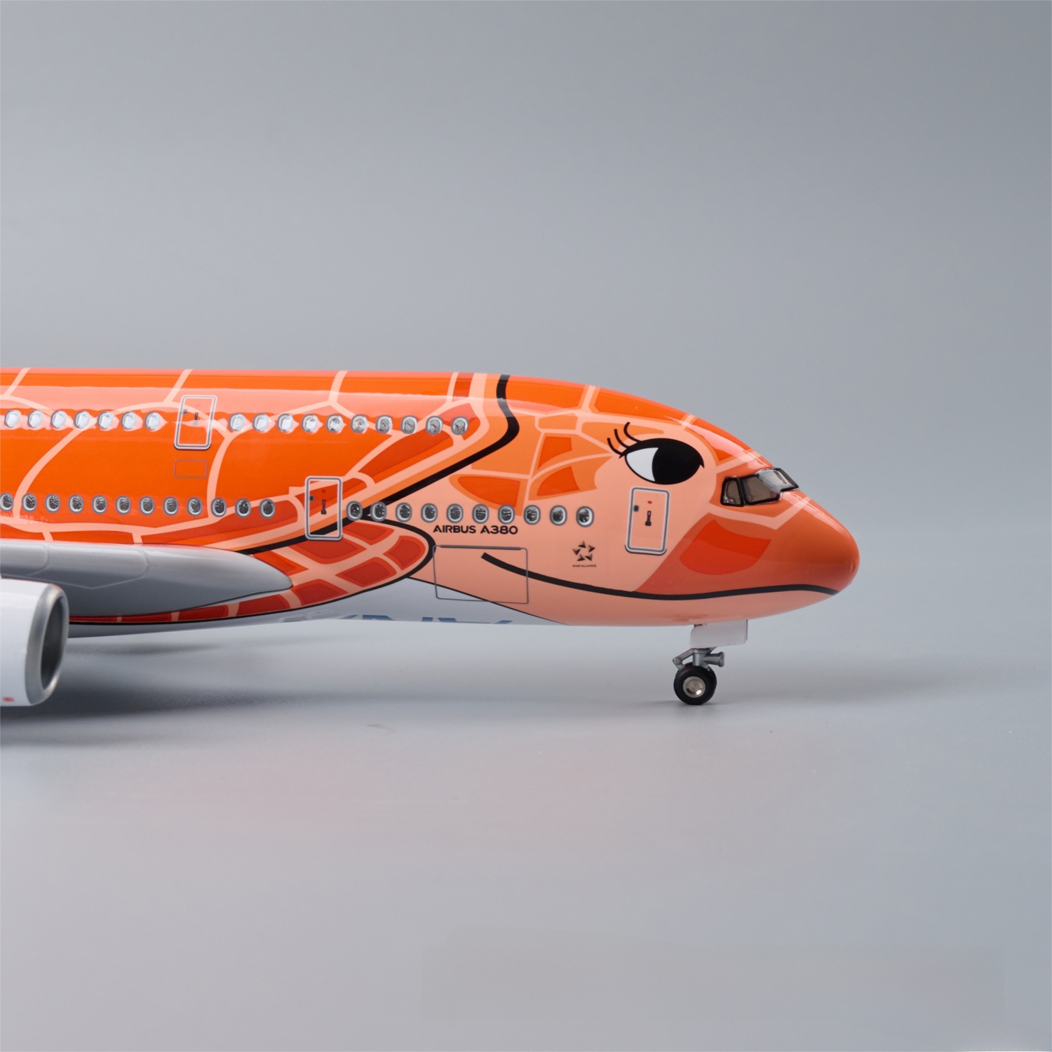 A380 ANA ORANGE TURTLE - SCALE 1/160 - 47CM - 18,5 IN - AIRPLANE MODEL