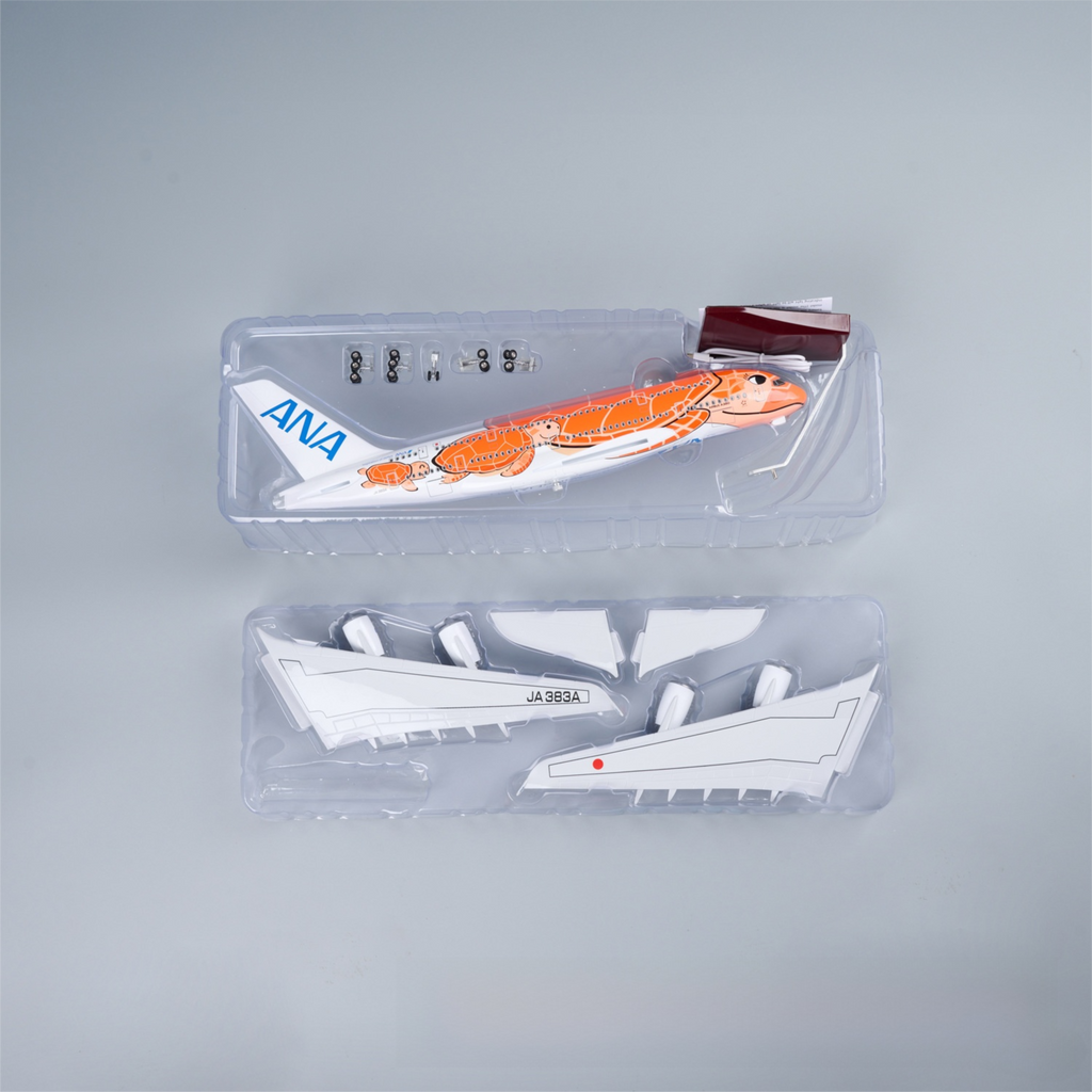 A380 ANA TORTUGA NARANJA - ESCALA 1/160 - 47 CM - 18,5 PULGADAS - MODELO DE AVIÓN