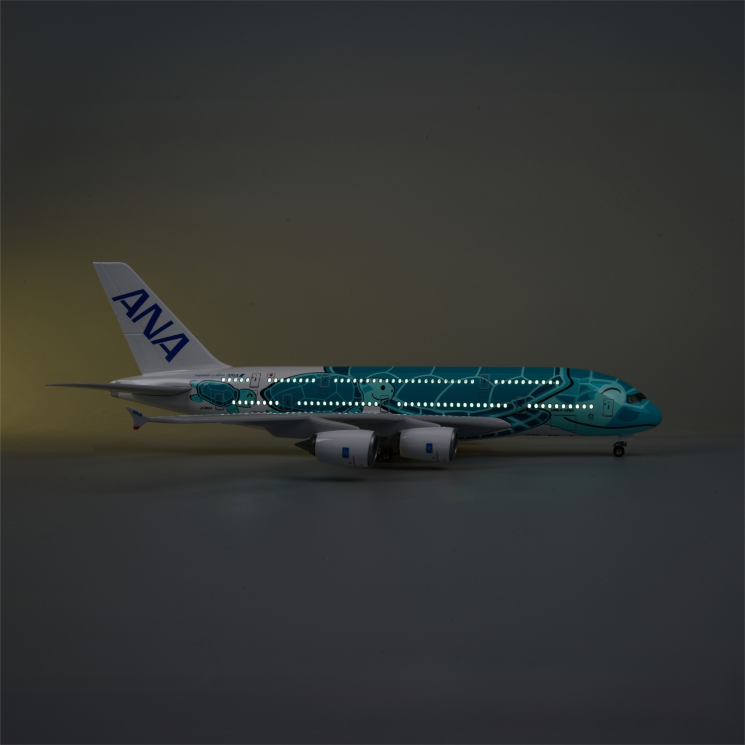 A380 ANA GREEN TURTLE - SCALE 1/160 - 47CM - 18,5 IN - AIRPLANE MODEL