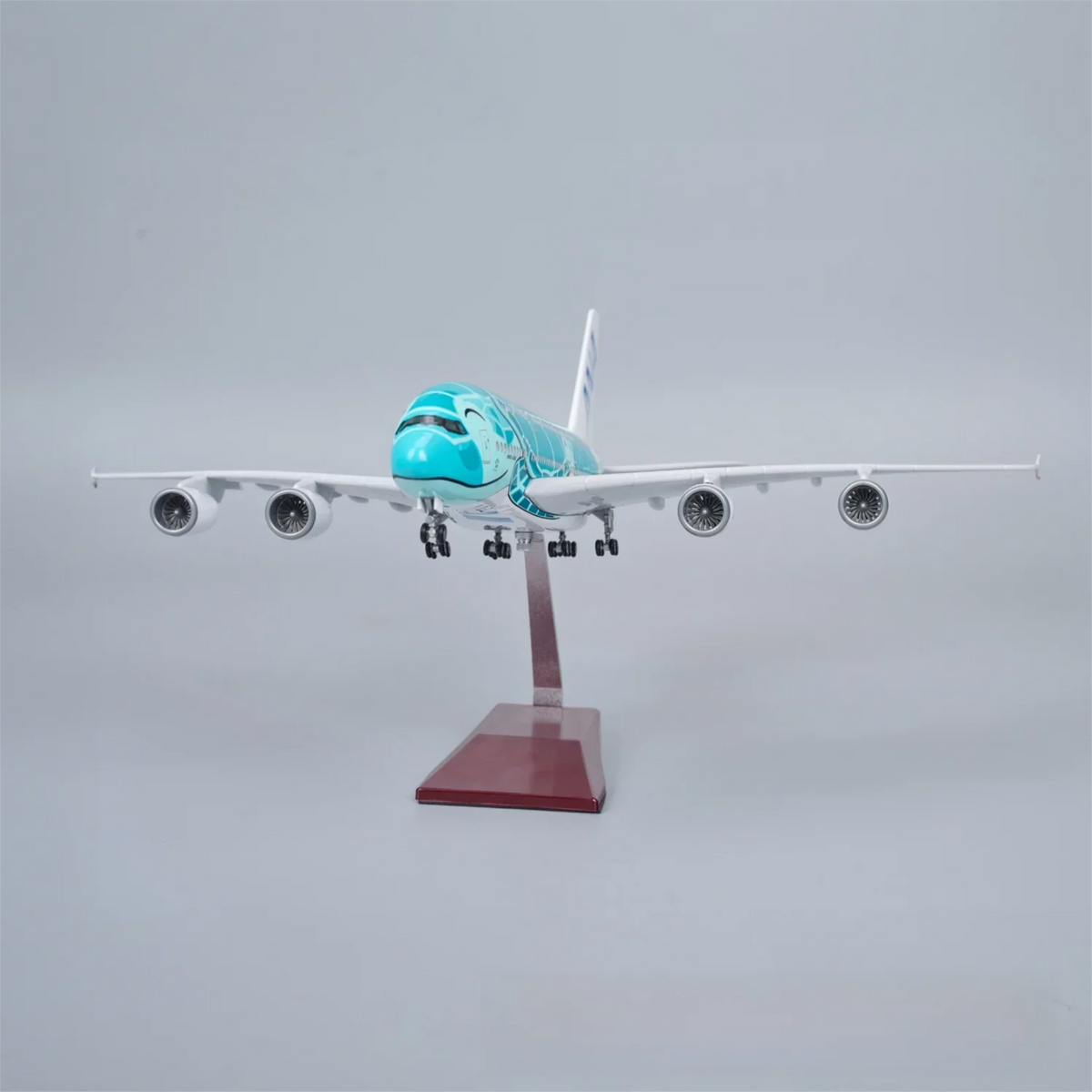 Turtle Model Plane A380 ANA GREEN TURTLE - SCALE 1/160 - 47CM - 18,5 IN - AIRPLANE MODEL ...