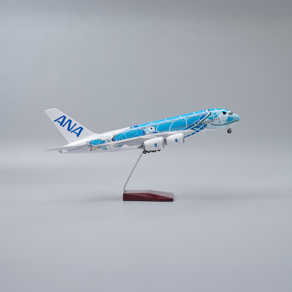 A380 ANA BLUE TURTLE - ESCALA 1/160 - 47 CM - 18,5 PULGADAS - MODELO DE AVIÓN