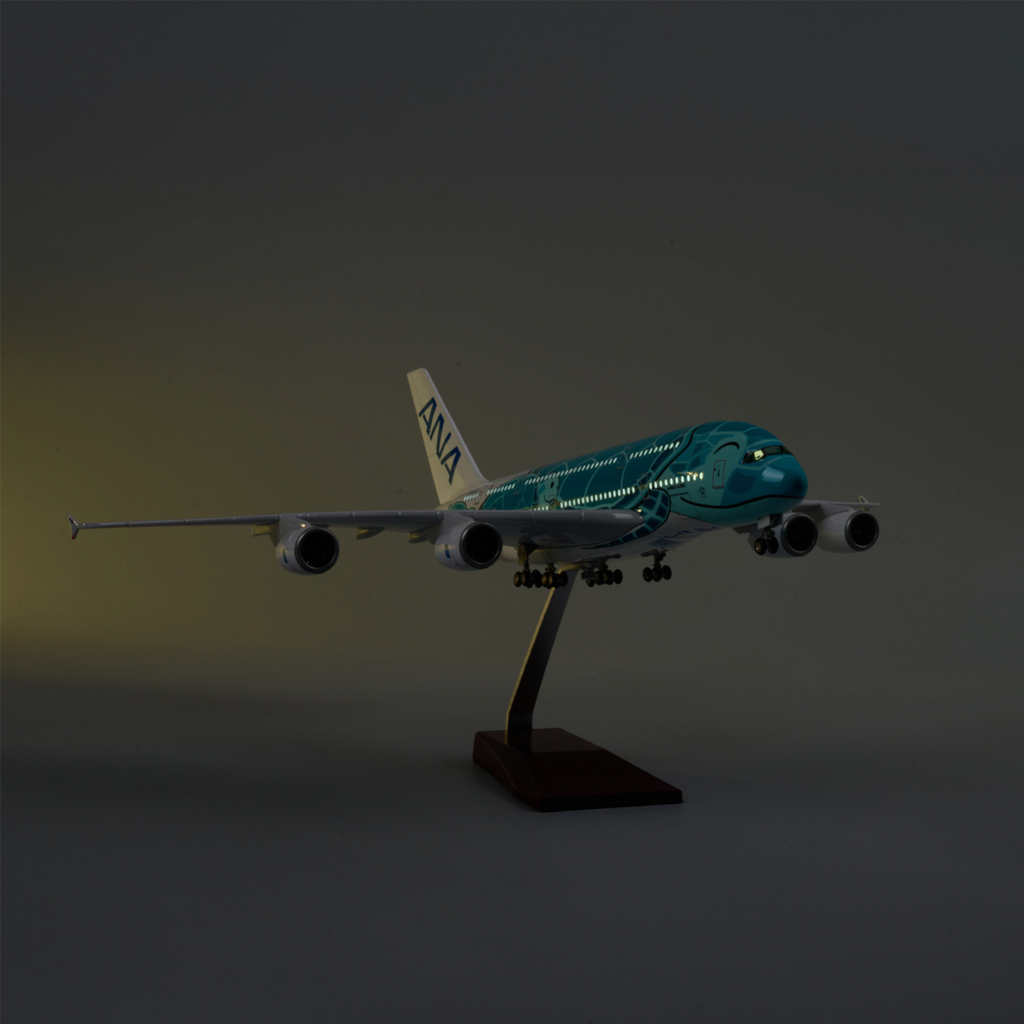 A380 ANA BLUE TURTLE - ESCALA 1/160 - 47 CM - 18,5 PULGADAS - MODELO DE AVIÓN