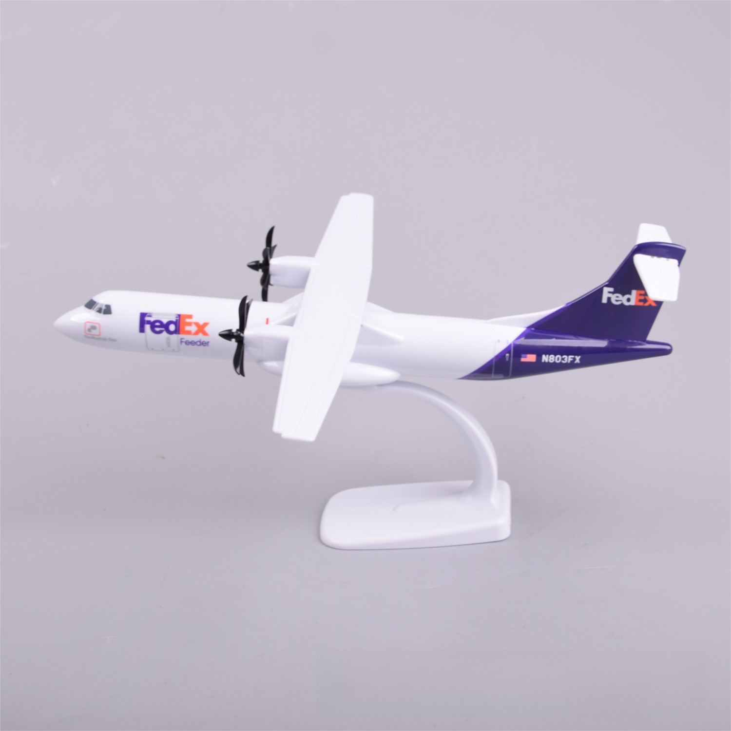 ATR 72-600 FedEx Express – Escala 1:100 – 27 cm (10,6 in) – Resina – Piezas móviles