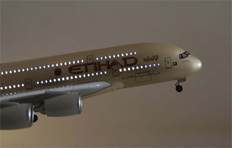 طائرة الاتحاد A380 - مقياس 1/160 - 47 سم - 18.5 بوصة - نموذج طائرة