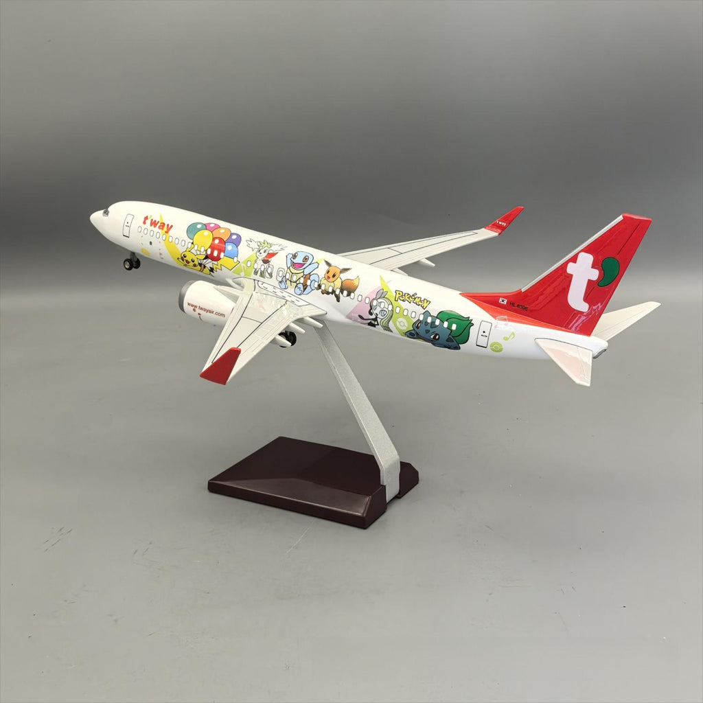 T'way Air Boeing 737-800 "Pokémon Jet TW" – 37 cm / 14.6 in – Voice-Activated LED Display Model