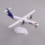 High three-quarter view of the FedEx ATR 72-600 model showing the twin propellers