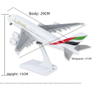 A380 Emirates - 30 cm - 11,8 pulgadas - LED y sonido