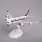 Singapore Airlines Cargo 747 model, Opening Nose Cargo Door version, on its display stand