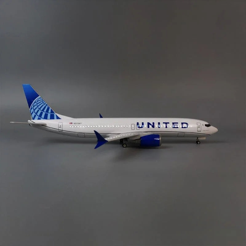 B737 Max United Airlines - Scale 1/80 - 47cm - 18.5 in - Airplane Model - Image 4