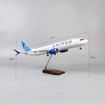 B737 Max United Airlines - Scale 1/80 - 47cm - 18.5 in - Airplane Model - Thumbnail 7