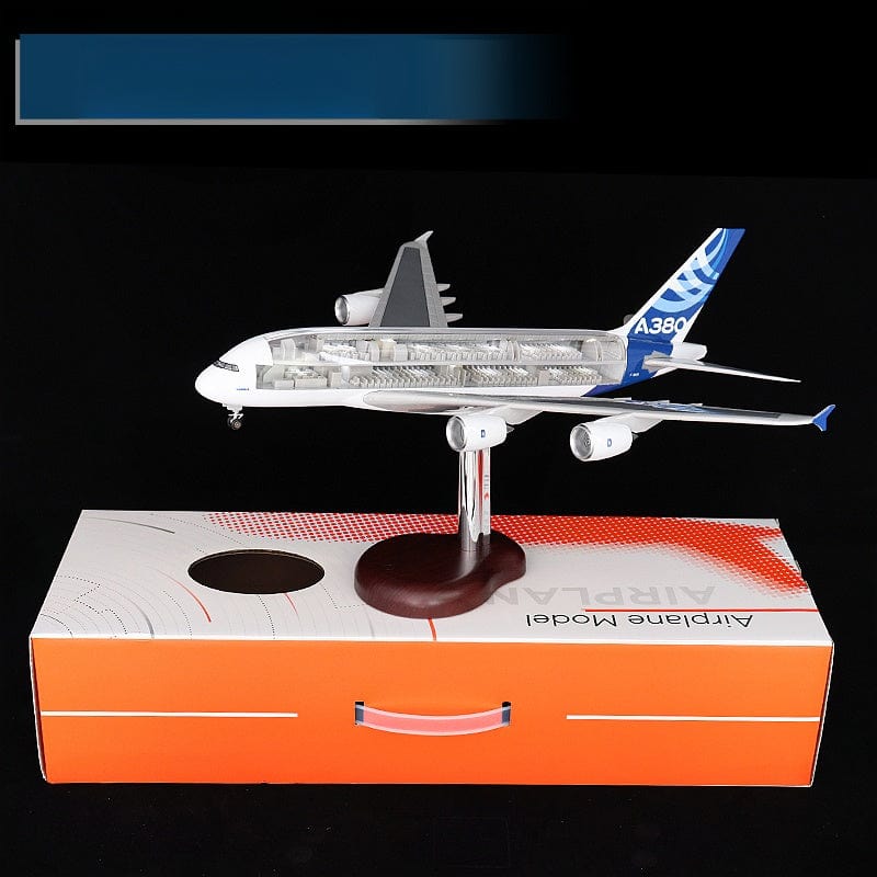 A380 Perspective LED lights- 47cm - 18.5in - Airplane Model