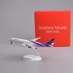 Thai Airways A350 8-inch model on its display stand next to its red gift box