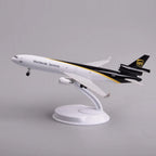 UPS MD-11 model, Fixed Door version, with a closed fuselage on its display stand